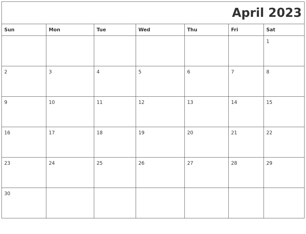 May 2023 Monthly Calendar Printable