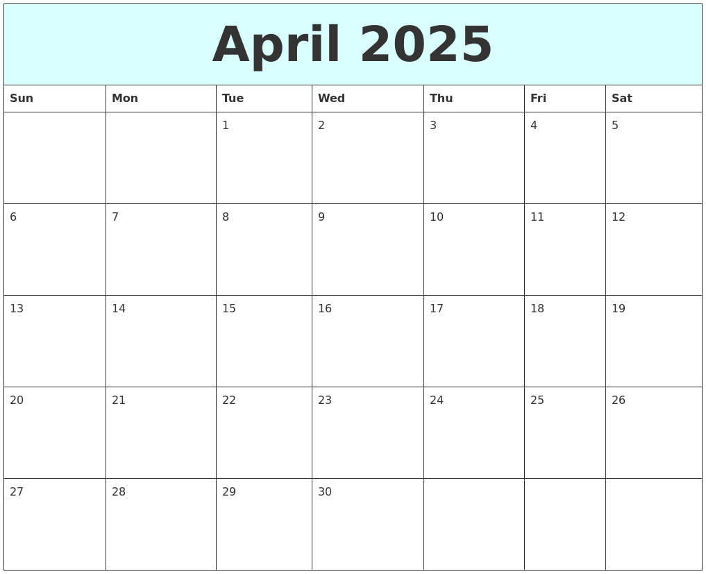 March 2025 My Calendar