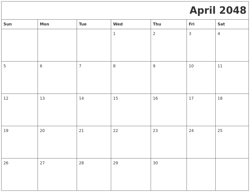 April 2048 Download Calendar