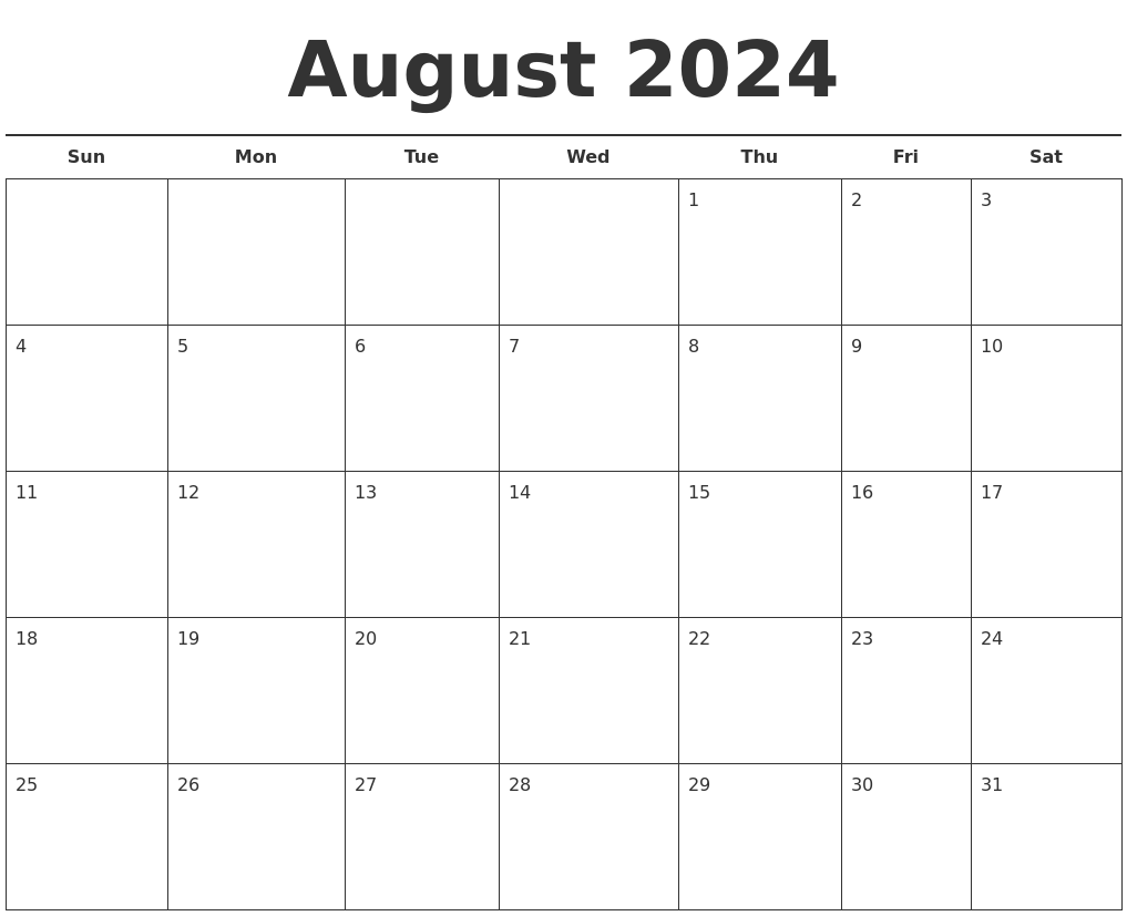 July 2024 Calendar Printable