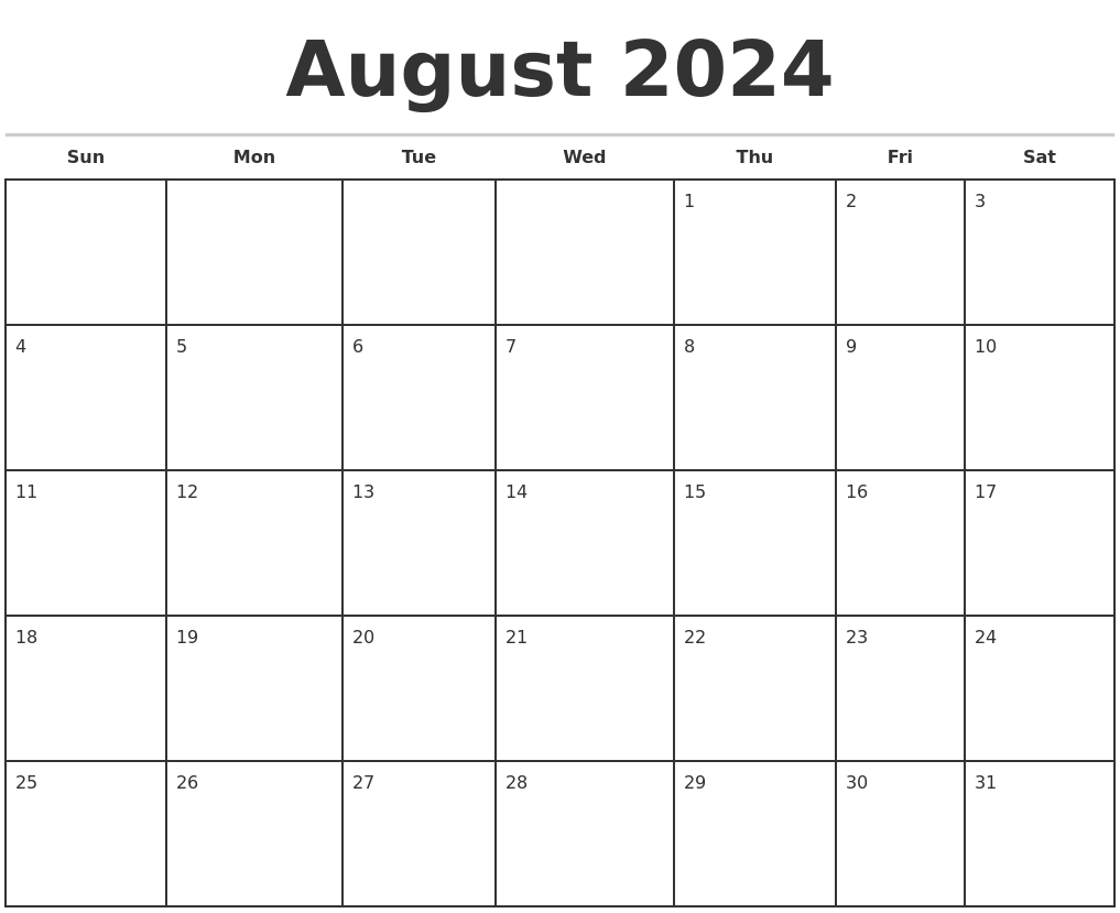 April 2024 Free Calendar Template
