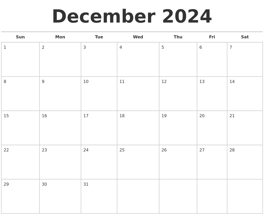 Calendar 2024 December 2024 Calendar 2024 Ireland Printable