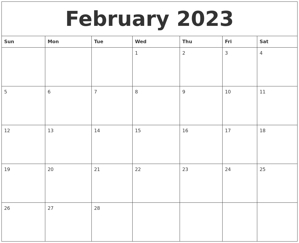 How Many Months Before February 2023