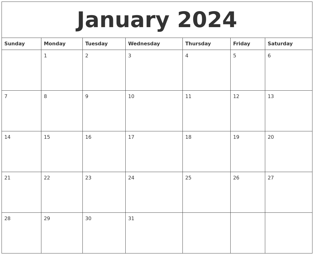 December 2024 January 2024 Calendar Printable Free One Lonee Rafaela