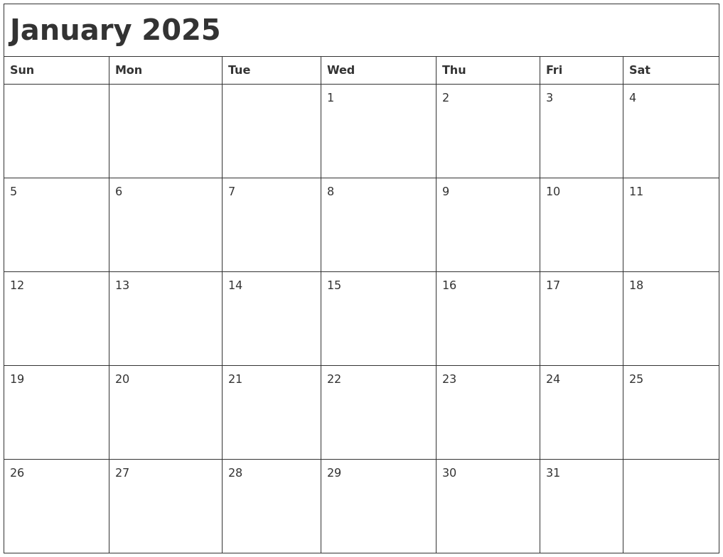 February 2025 Calanders