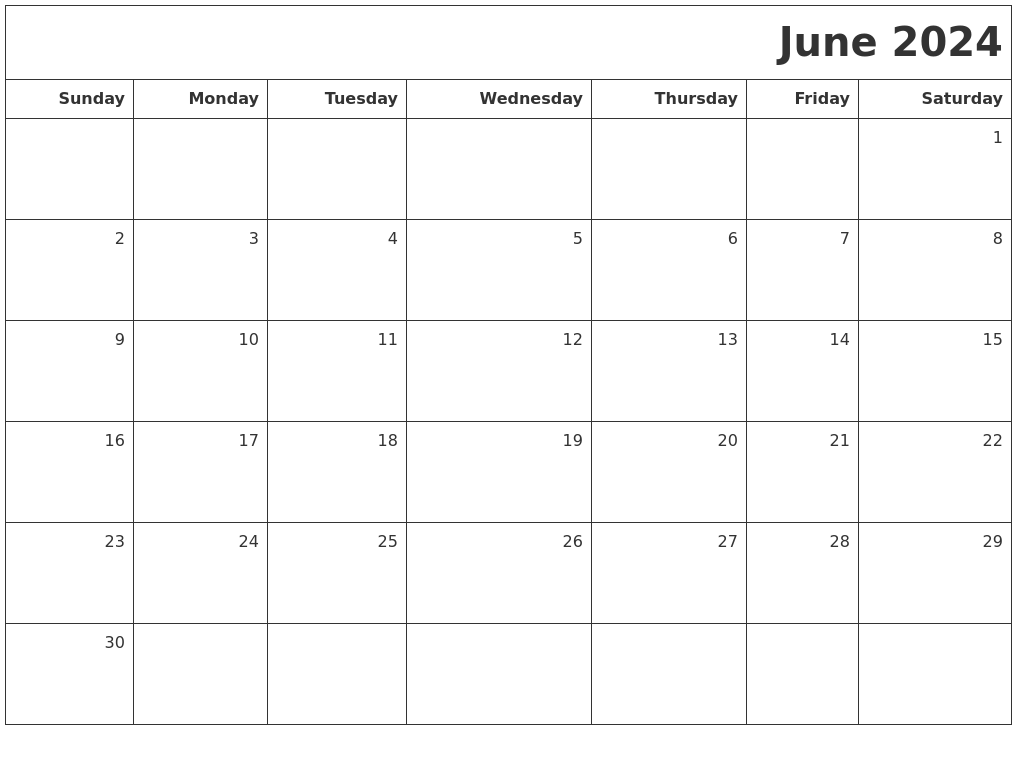 June 2024 Calendar Printable With Lines Calendar 2024 Ireland Printable