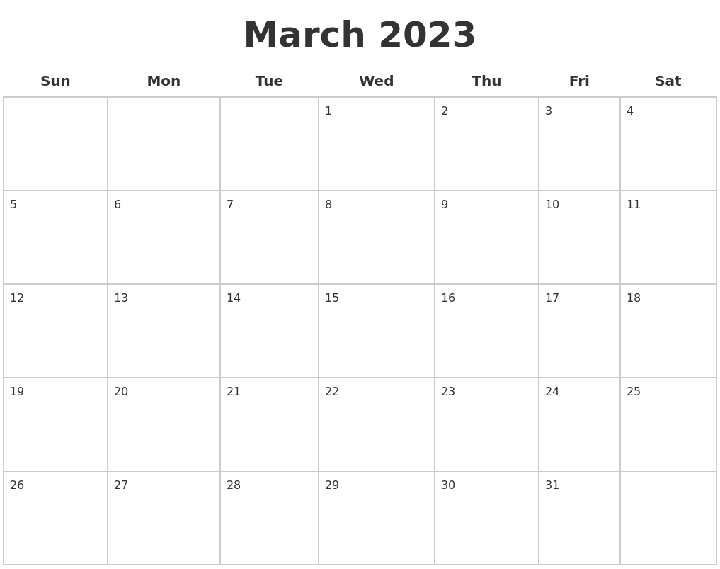 January 2023 Calendar Maker