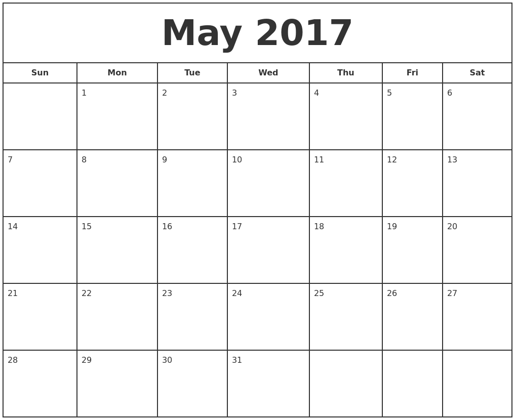 May Calendars