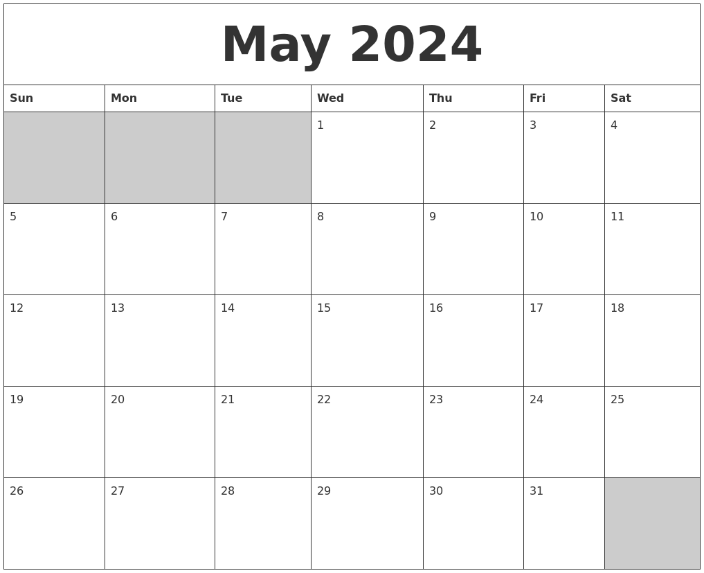 October 2024 Monthly Calendar Printable