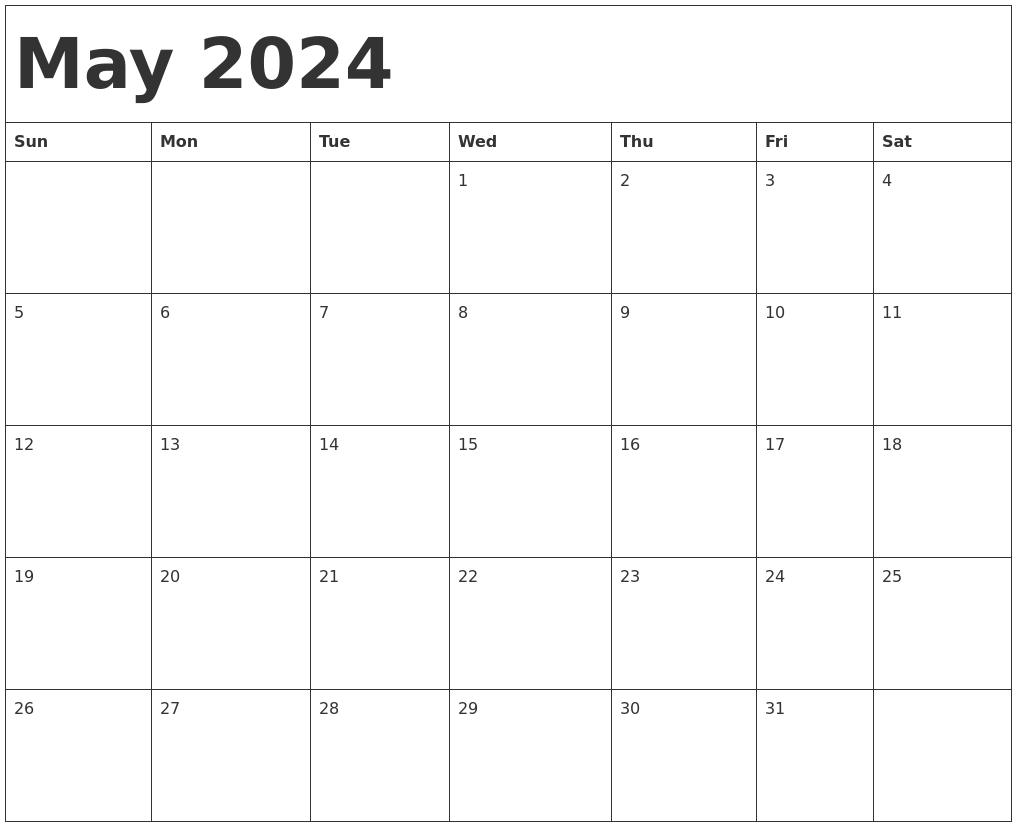 May And June 2024 Calendar With Holidays - March Calendar 2024