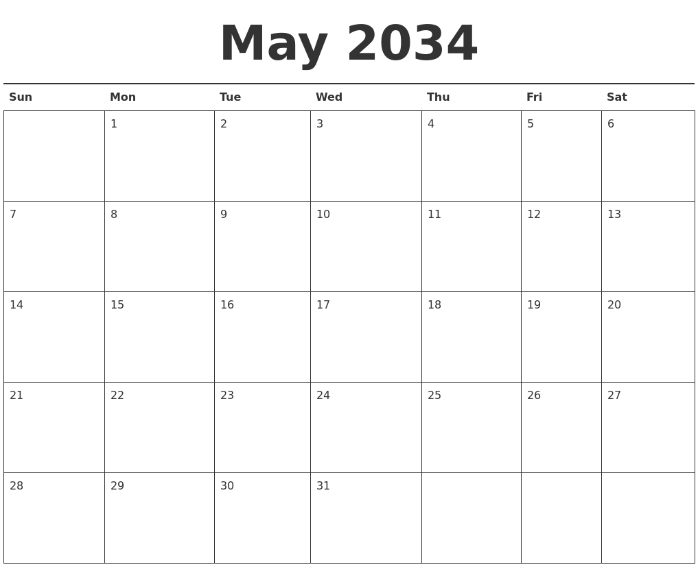 February 2034 Calendars That Work