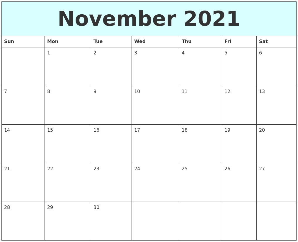 November Calendars