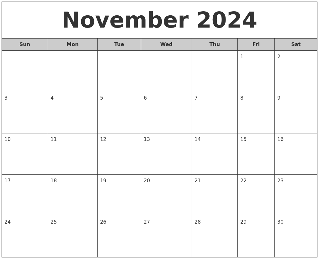 November Calendar Planner 2024 Best Ultimate Most Popular Review of