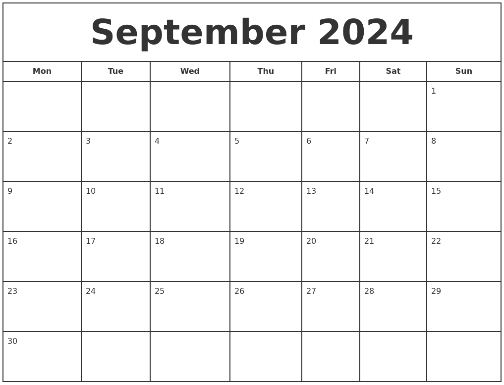 Free September 2023 Calendar Printable Pdf Templates Rezfoods Resep Masakan Indonesia